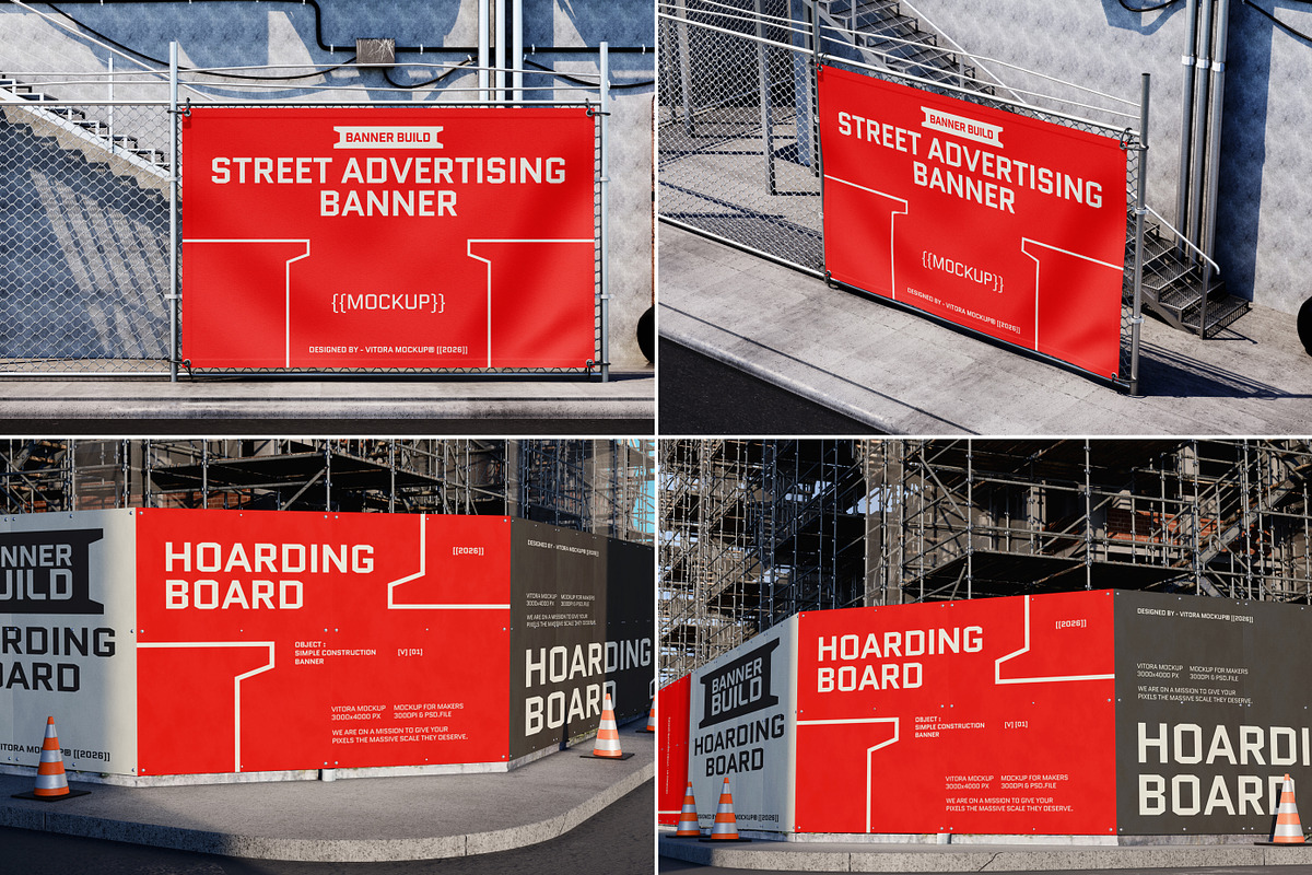 40 Construction Banner Mockup Bundle, a Mockup by Vitora Mockup (Photo 4 of 12)