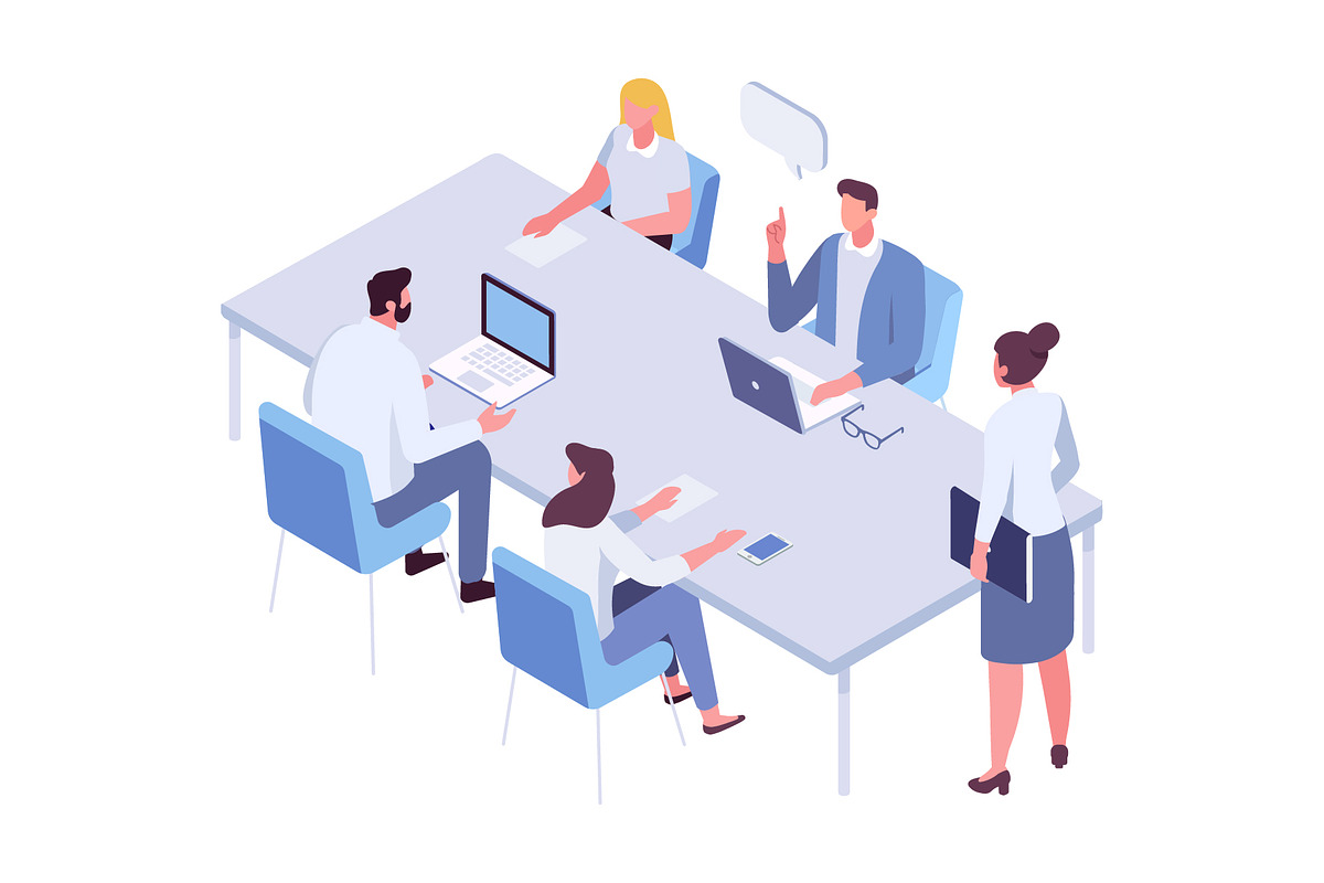 Isometric Business People Vector Set, a Finance Illustration by Vector_Art (Photo 5 of 14)