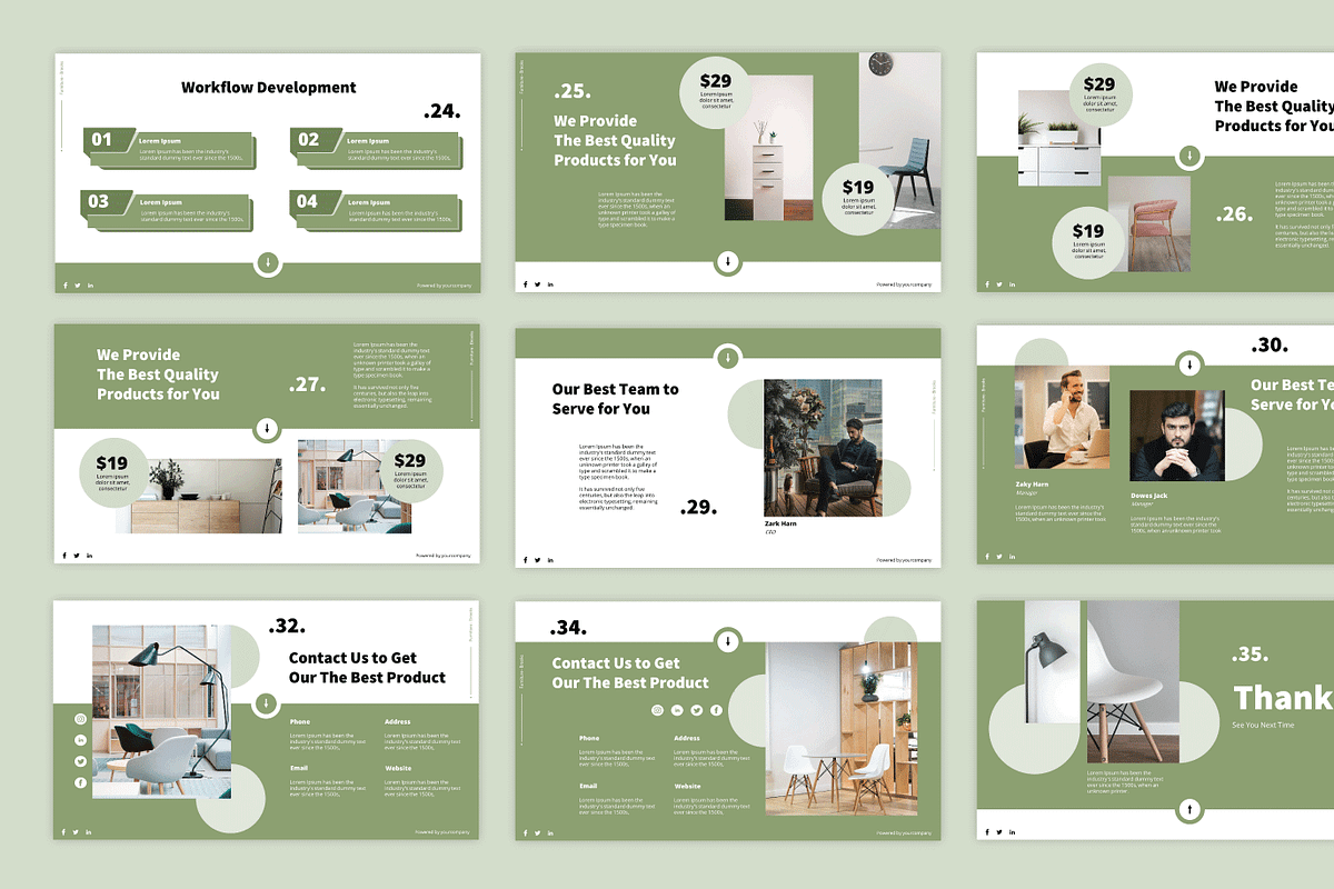 Furniture Bundle Templates, a Presentation Template by deTheme (Photo 6 of 12)