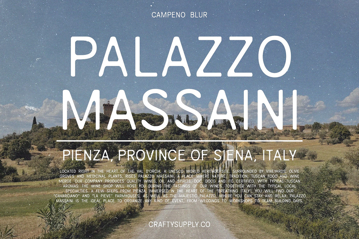 Campeno Blur, a Sans Serif Font by Craft Supply Co. (Photo 4 of 8)