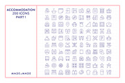 Accommodation Icons, an Outline Icon by Made by Made (Thumbnail 5 of 9)