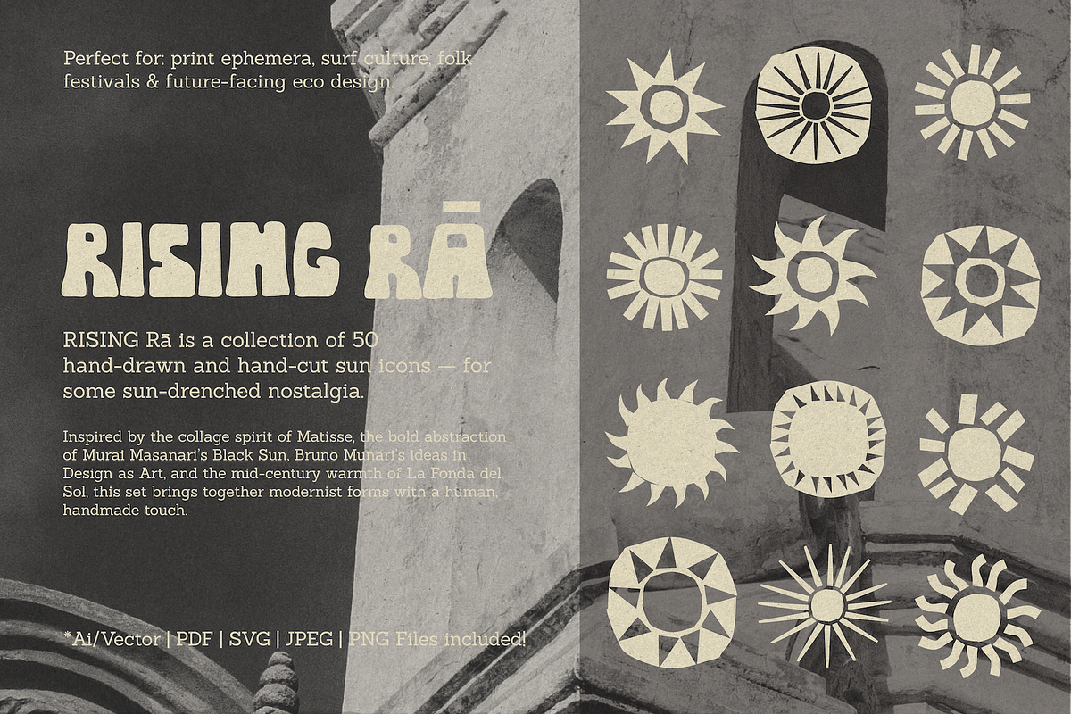 Rising Rā - 50 Hand Drawn Suns, a Decorative Illustration by Madeline ODonoghue Design (Photo 1 of 11)