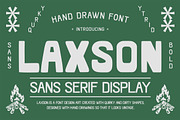 Laxson Typeface, a Sans Serif Font by Arendxstudio (Thumbnail 1 of 8)