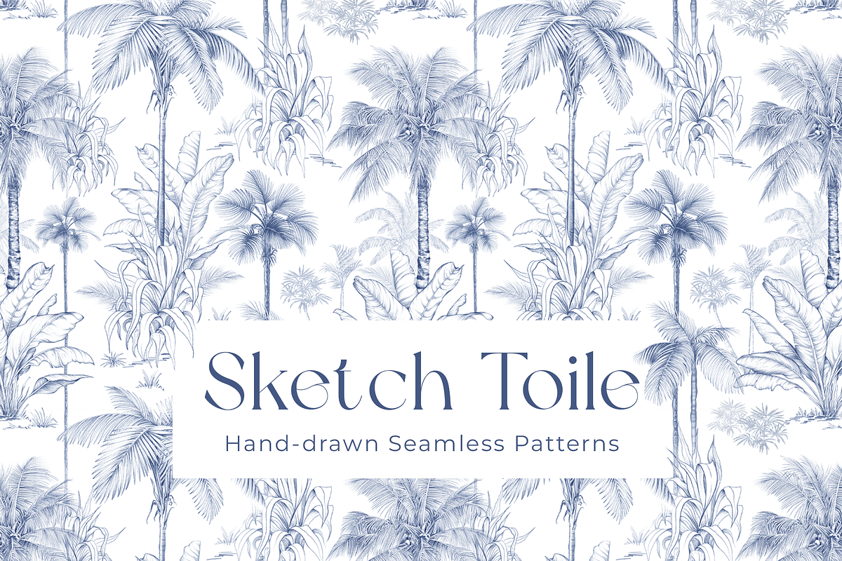 Sketch Tropical Forest Patterns, a Pattern Graphic by Jeanna Draw (Photo 1 of 14)