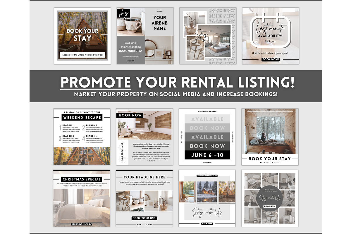 Airbnb Instagram Template Bundle!, a Social Media Template by Templatables (Photo 4 of 12)