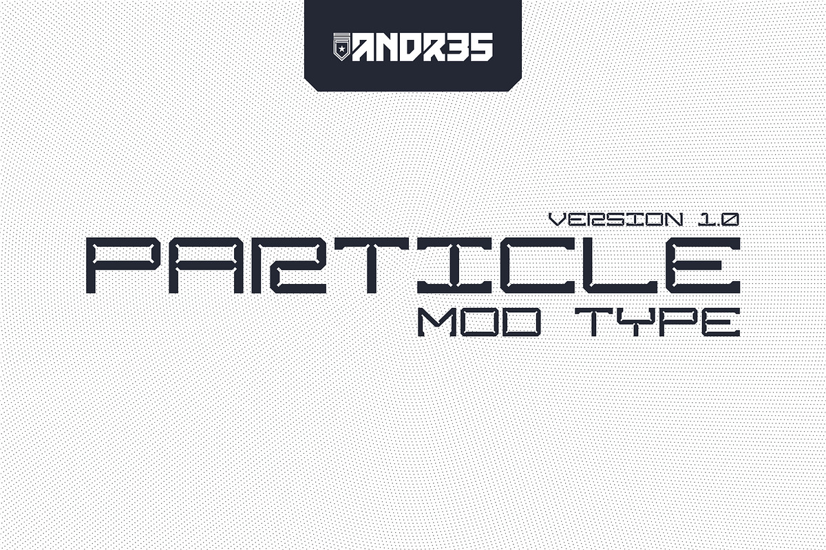 Particle Typeface, a Sans Serif Font by ANDR35 (Photo 1 of 5)