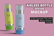 Airless Pump Cosmetic Bottle Mockup, a Cups & Container Mockup by Digitalphaser (Thumbnail 1 of 5)