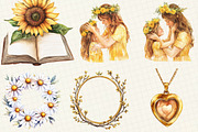 Yellow Mother's Day Clipart, an Illustration by OK Design (Thumbnail 4 of 5)