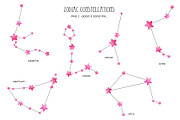 Pink star Zodiac constellations, an Object Illustration by Art and Funny (Thumbnail 2 of 5)