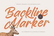 Backline Marker Texture Brush Font, a Script Font by Letterena Studios Script (Thumbnail 1 of 20)