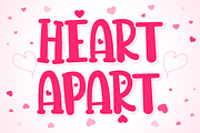 Heart Apart Lovely Font, a Font by Helotype (Thumbnail 1 of 3)