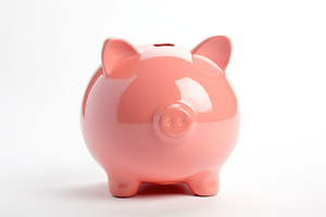Piggybank isolated on white background, a Photo by AlyaAnd