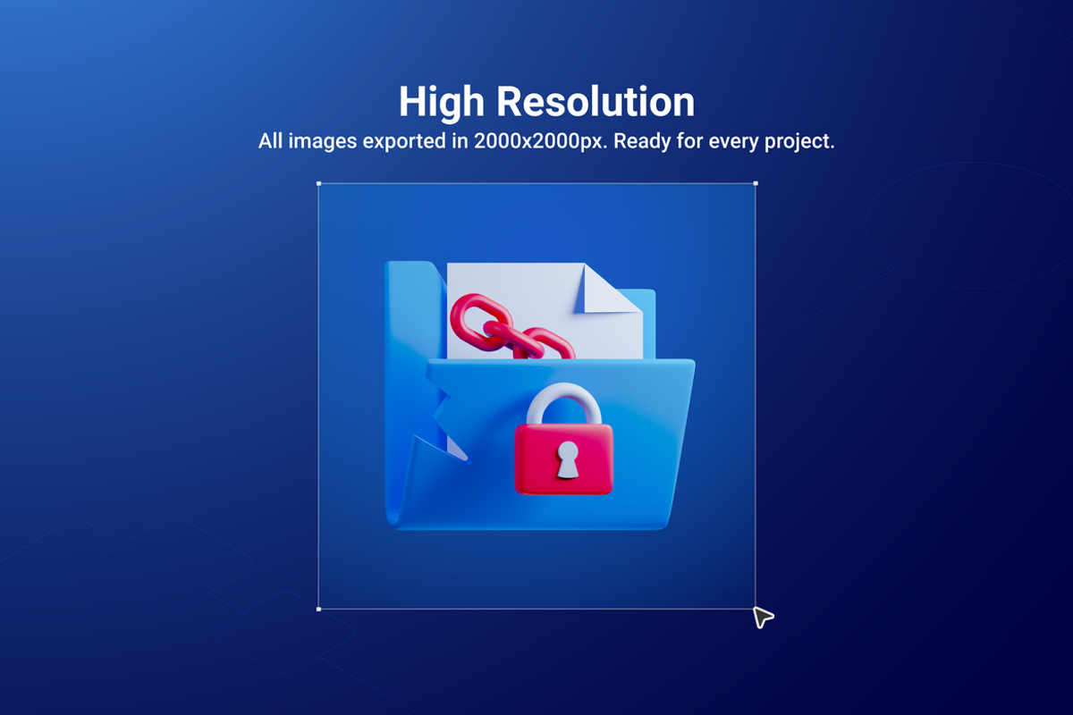 3D Cyber Security Icons, an Object 3D Model by Flat Icons (Photo 2 of 8)