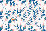 tropical vector pattern with toucan, a Decorative Illustration by Mary P (Thumbnail 1 of 4)