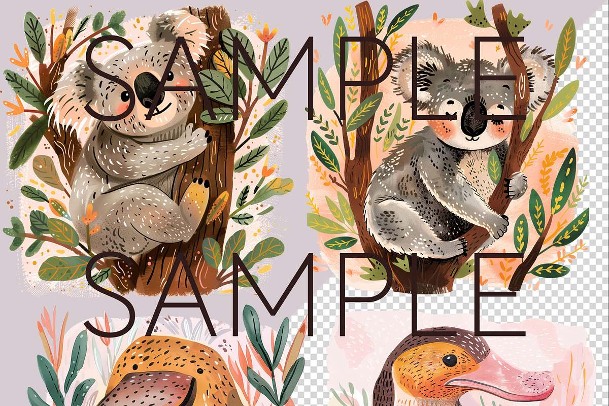 Cute Australian Animal Clipart PNG, an Animal Illustration by Pawcasso's Portraits (Photo 6 of 7)