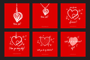 Valentine`s Day Greeting Cards, an Illustration by GalaStudio (Thumbnail 4 of 5)