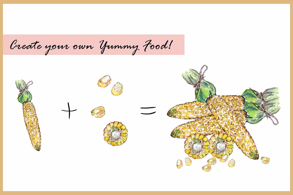 Spring & Summer Food Clipart, a Food Illustration by VianneArt (Photo 7 of 8)