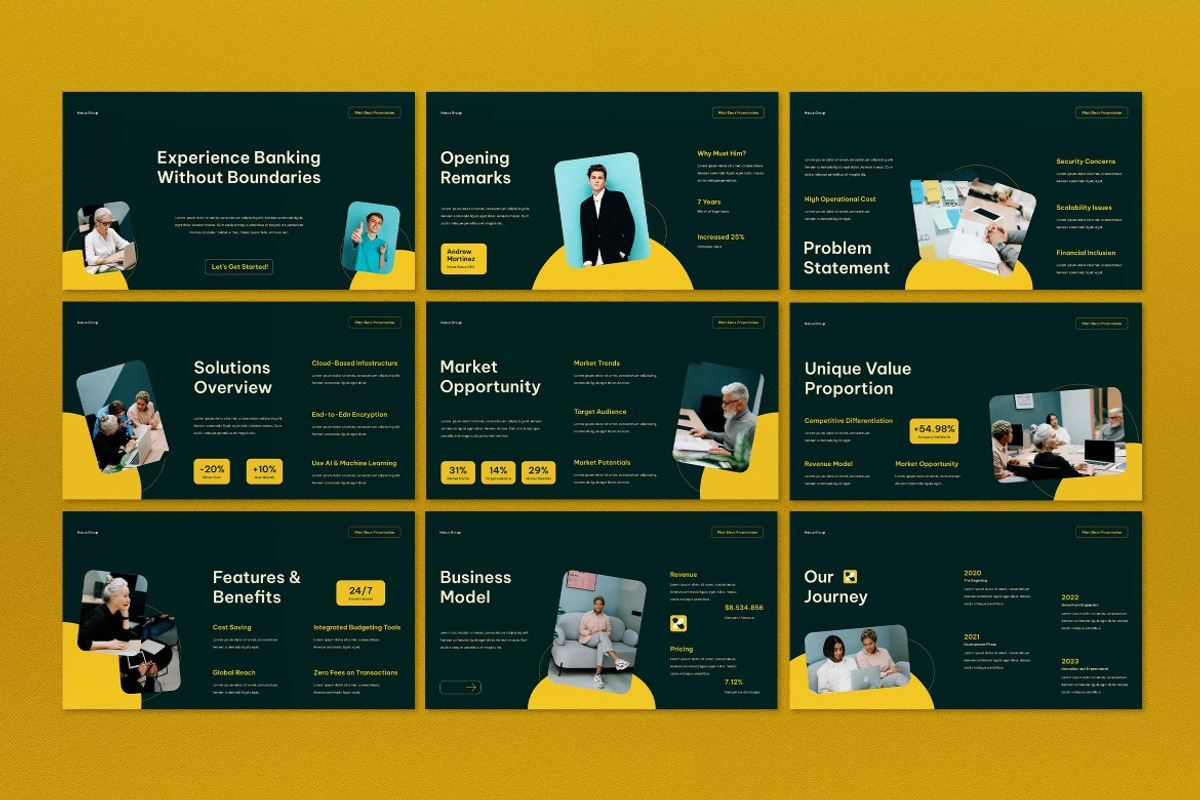 Digital Bank Company Google Slide, a Presentation Template by graphicook (Photo 2 of 4)