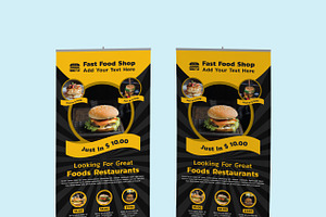 Food Restaurant Roll Up Banner