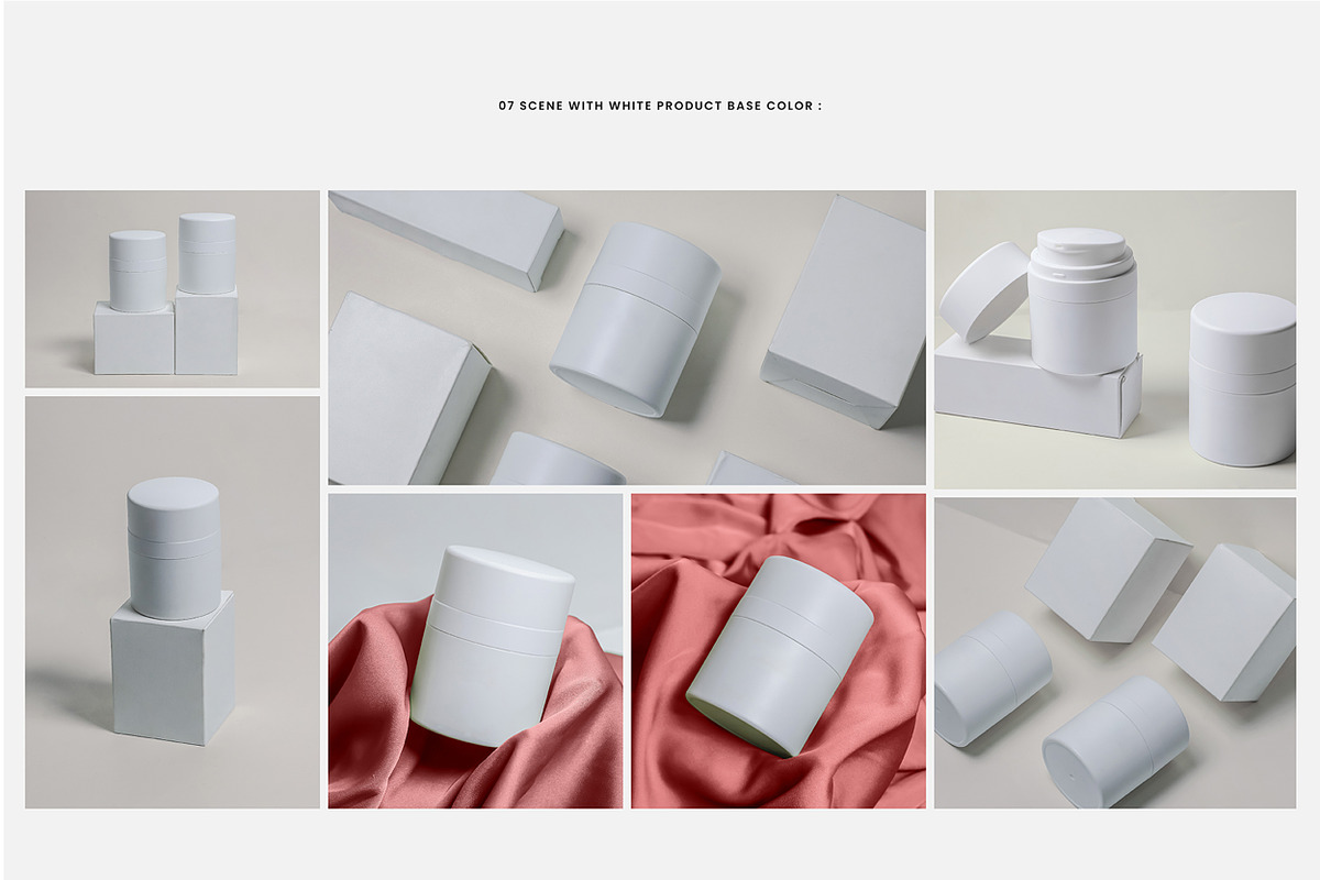 Cosmetic Jar & Box Packaging Mockup, a Packaging Mockup by Assyat (Photo 4 of 22)