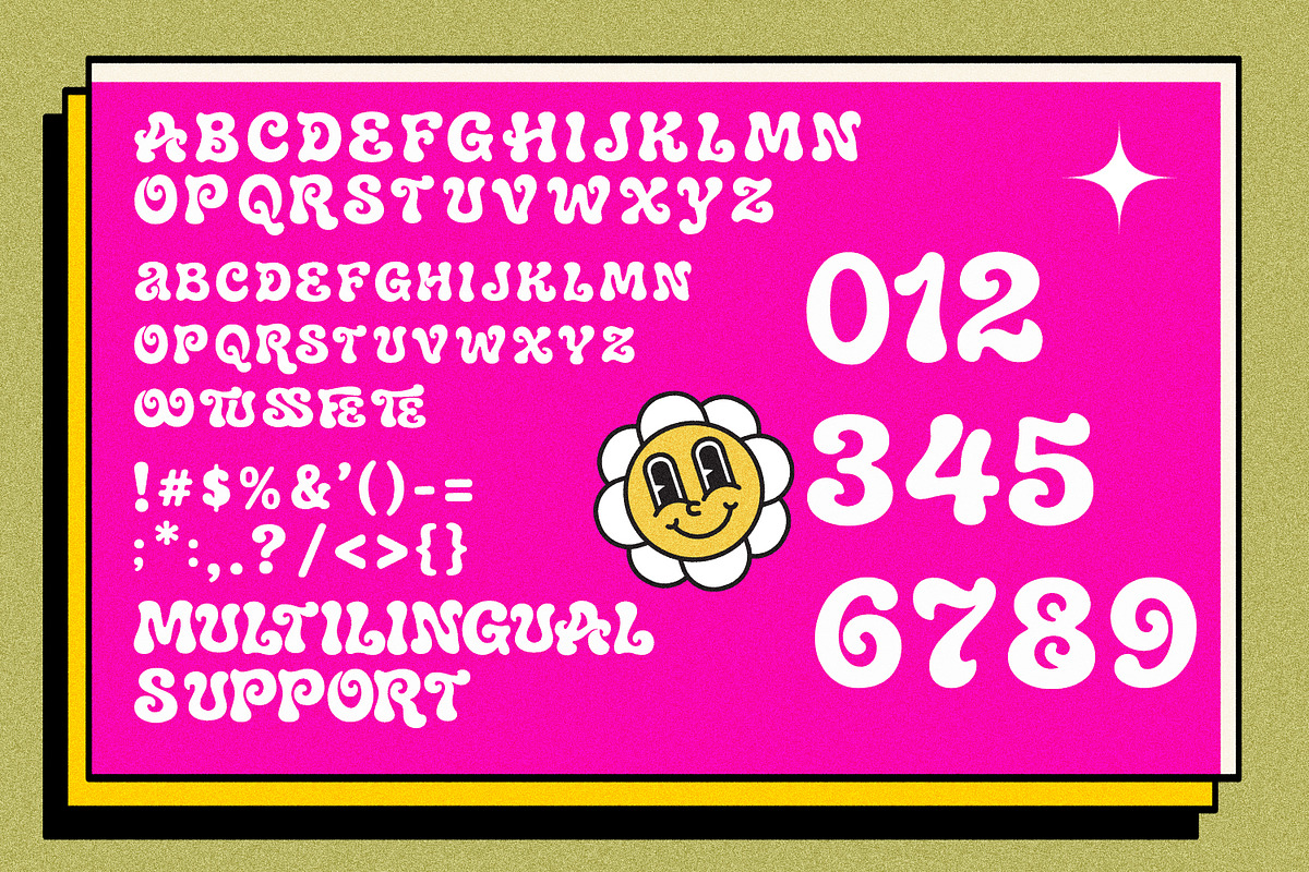 Gediol Paund Groovy Retro Font, a Sans Serif Font by Maulana Creative (Photo 6 of 7)