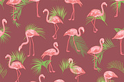 Flamingo in the Palm Leaves, a Pattern Graphic by GooseFrol (Thumbnail 6 of 23)
