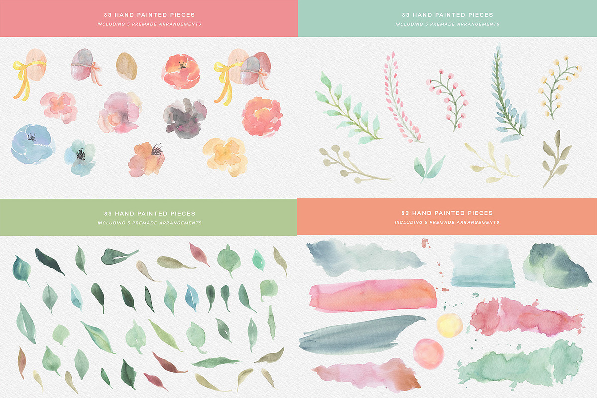 Watercolor Bundle - Designer Deal, an Illustration by Creativeqube Design (Photo 23 of 72)