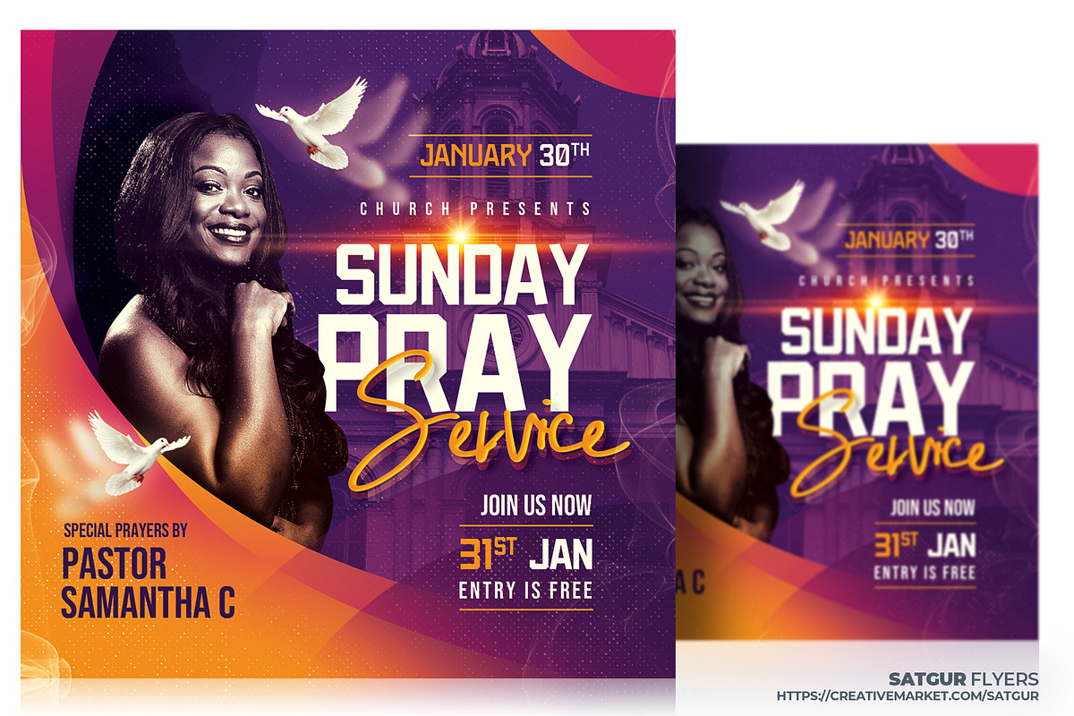 Church Flyer Template - PSD, a Flyer Template by Satgur Graphic Design (Photo 1 of 7)