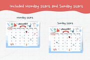 cute calendar for kid design, a Print Template by Piixypeach (Thumbnail 3 of 10)