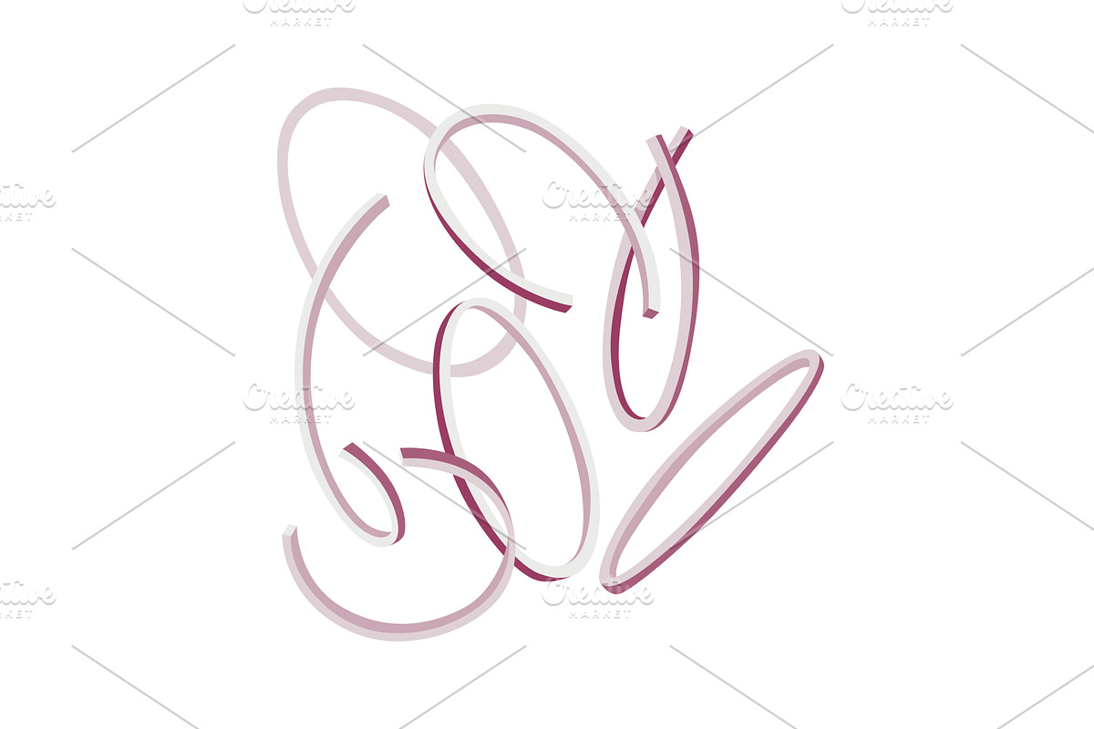 Ripe raw onion vegetable. Sliced, a Food Illustration by the8monkey