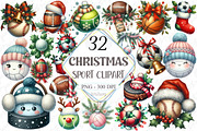 Christmas Sport Balls Sublimation, a Graphic by designcity5 (Thumbnail 1 of 5)