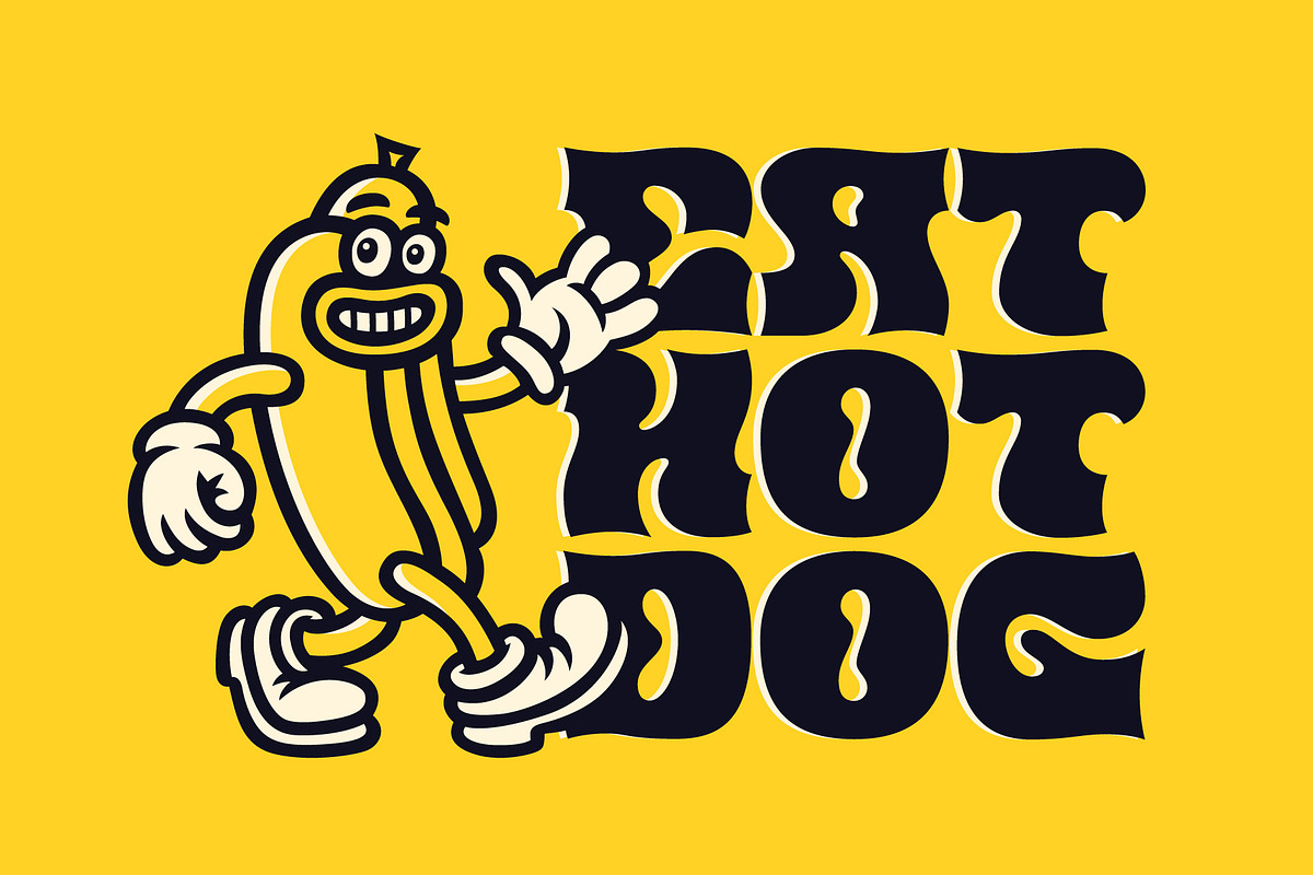 Lazy Dude - font and illustrations, a Slab Serif Font by Gleb Guralnyk (Photo 6 of 6)