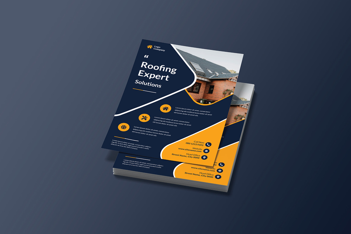 Roofing Expert Solution Flyer, a Flyer Template by rivatxfz (Photo 2 of 2)