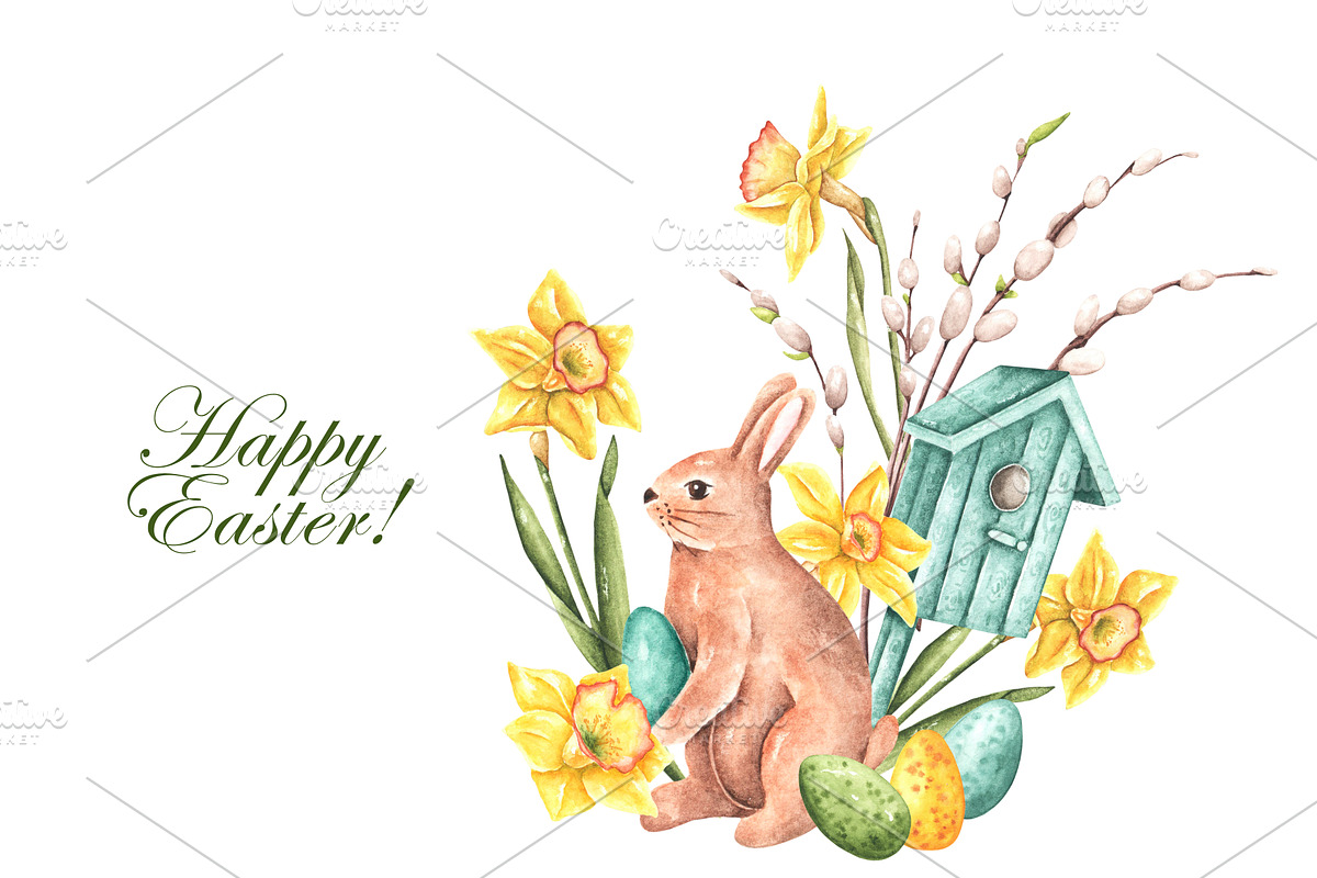 Easter traditions watercolor set., an Illustration by SabinaWatercolorArt (Photo 17 of 18)