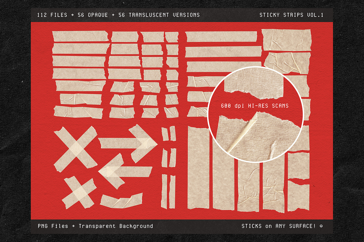 100+ Masking Tape Pieces, an Object Graphic by Indie Beginning (Photo 2 of 4)