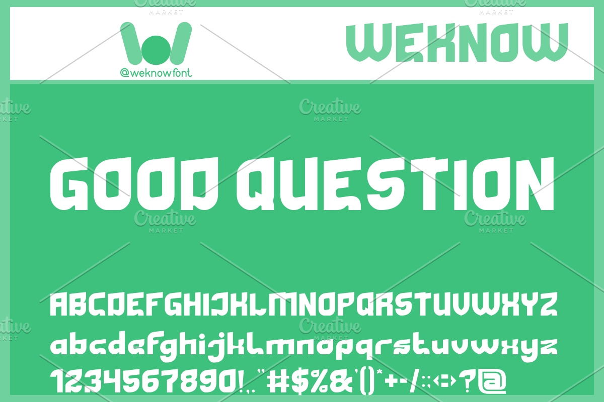 Good Question font, a Font by weknow (Photo 1 of 8)