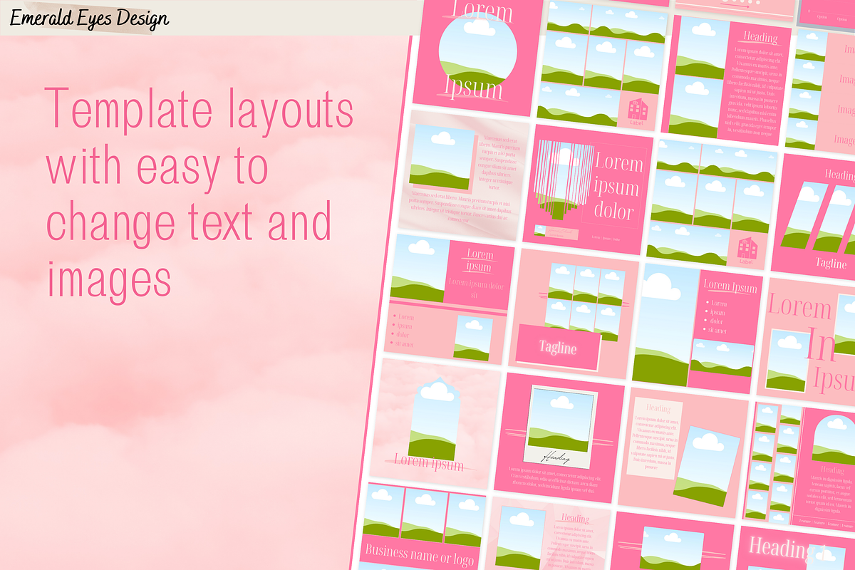 455 Canva Pink Instagram Template, a Social Media Template by Emerald Eyes Design (Photo 7 of 12)