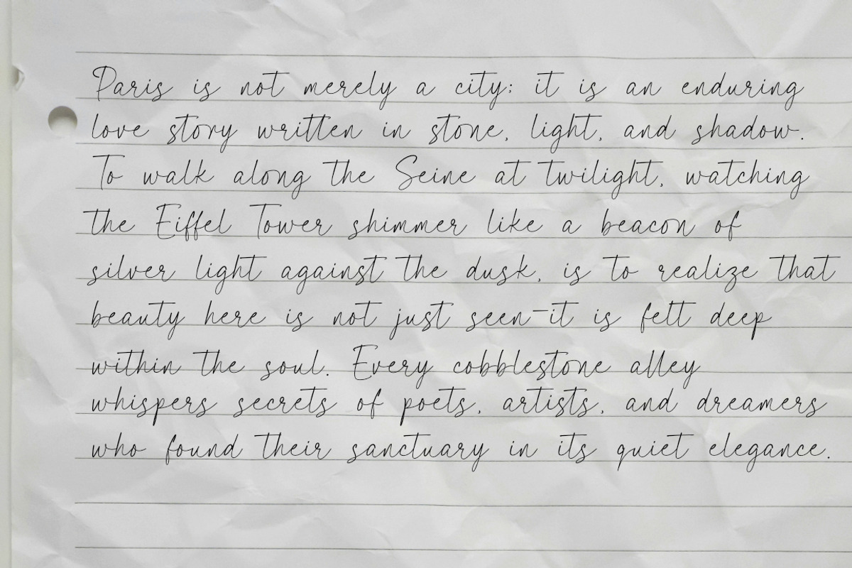 Paris Destination Handwritten Font, a Handwritten Font by Bluestype Studio (Photo 7 of 8)