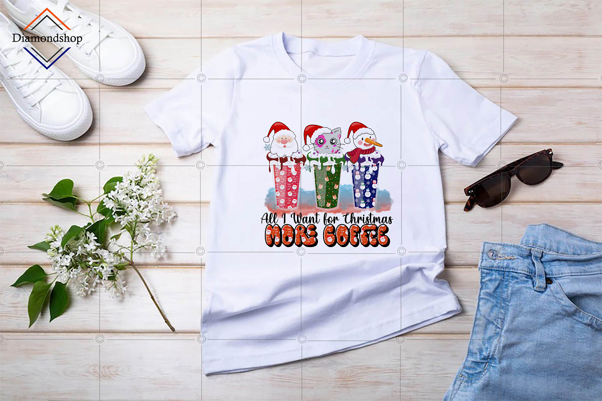 All I Want for Christmas Coffee PNG, a Decorative Illustration by DiamondShop (Photo 6 of 6)