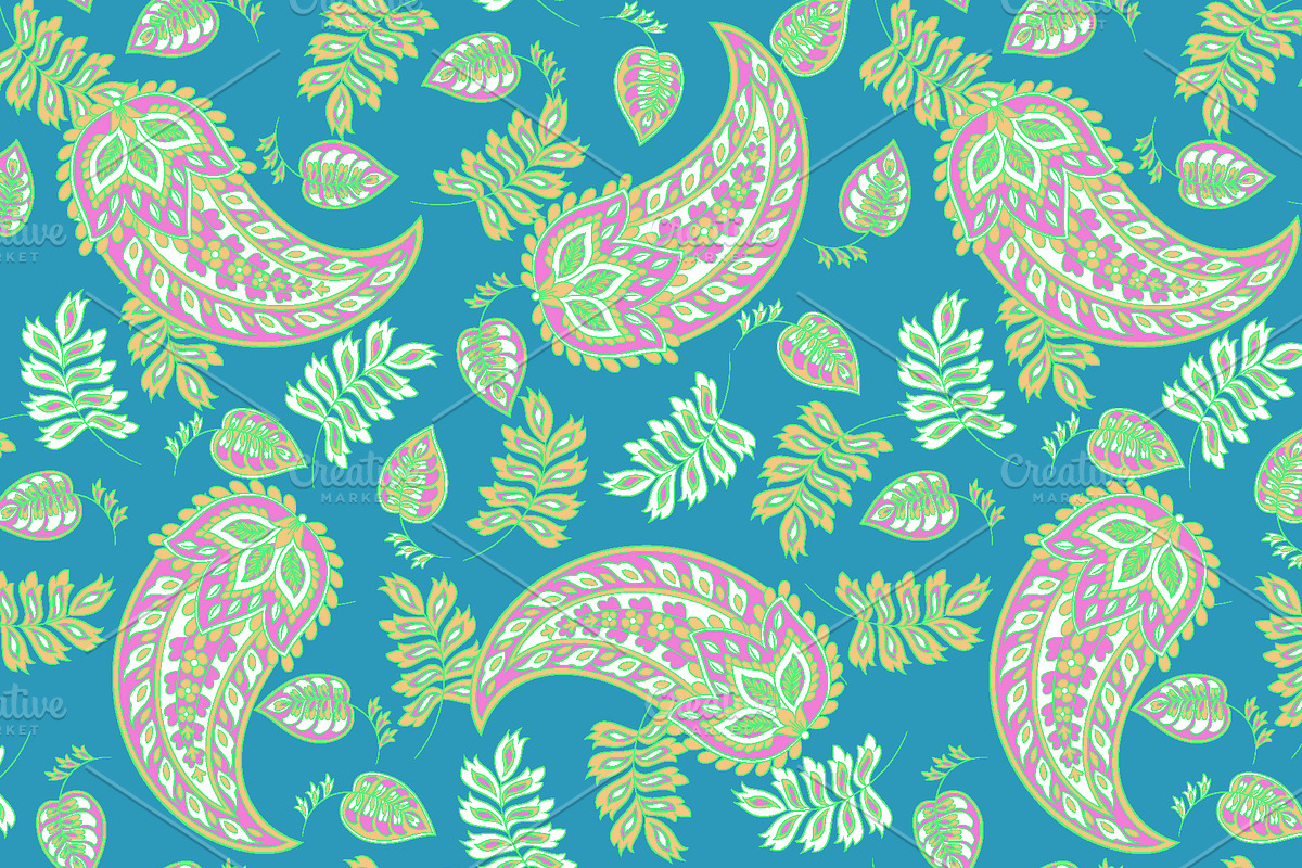 Summer patterns with paisley, a Pattern Graphic by antalogiya (Photo 3 of 10)