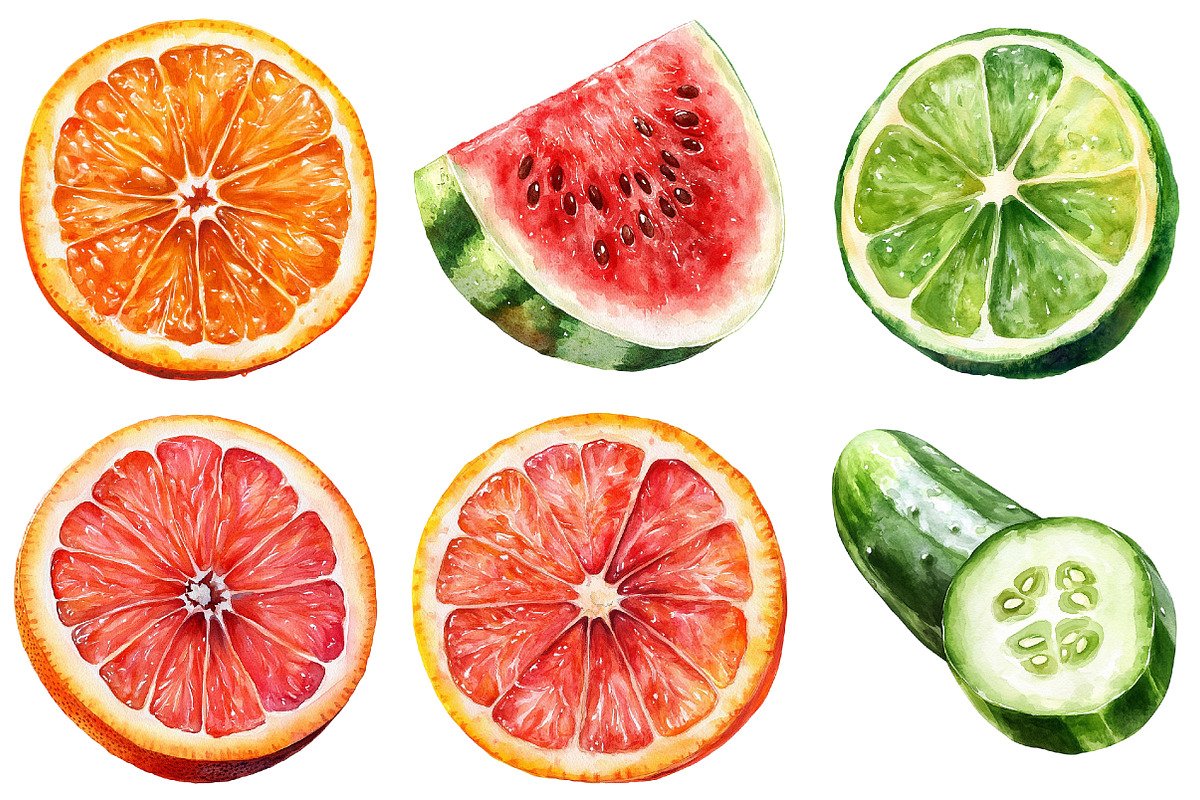 Fresh Summer Fruit PNG Bundle, an Illustration by Pixels.Craft (Photo 5 of 10)