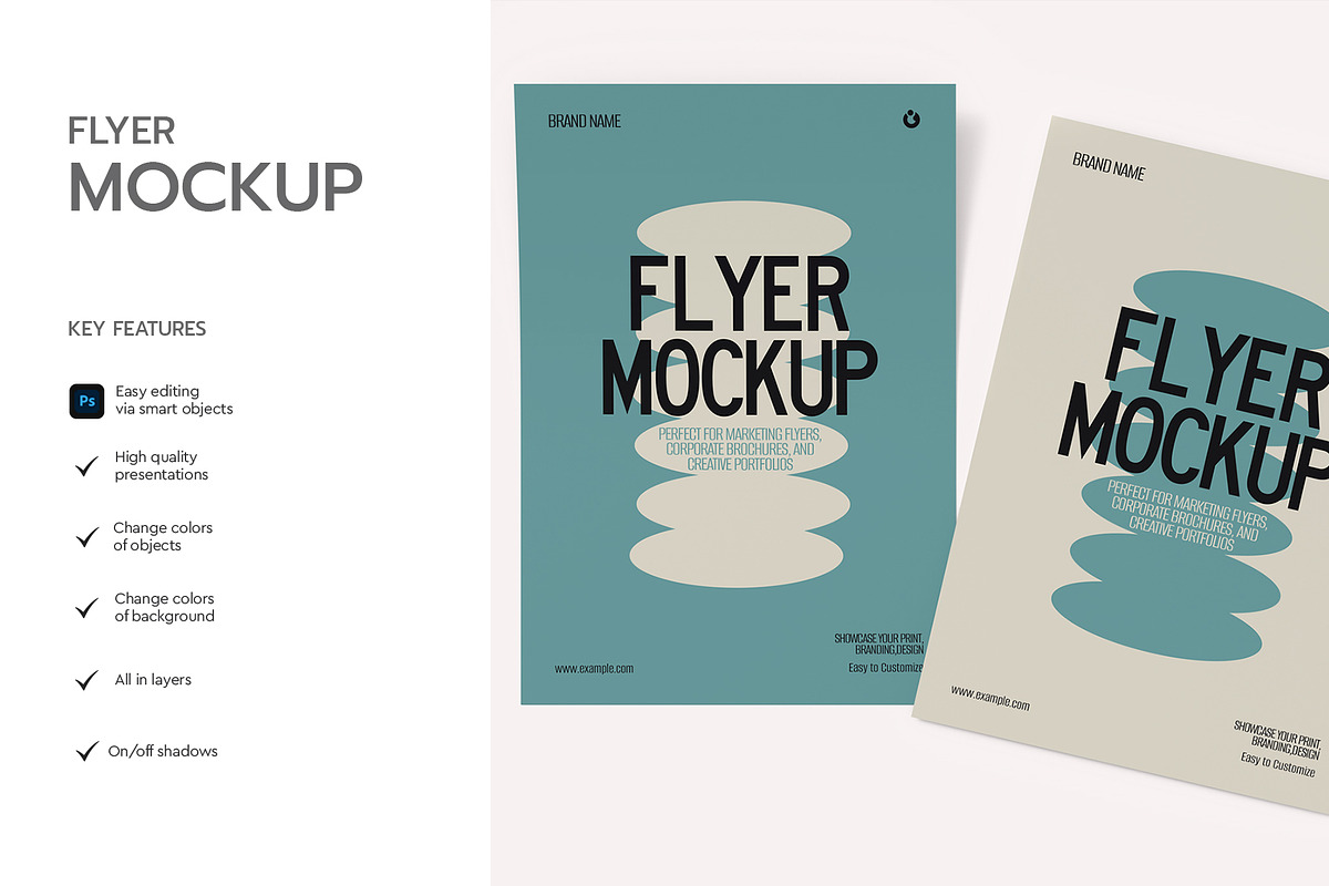 Minimal Realistic A4 Flyer Mockup