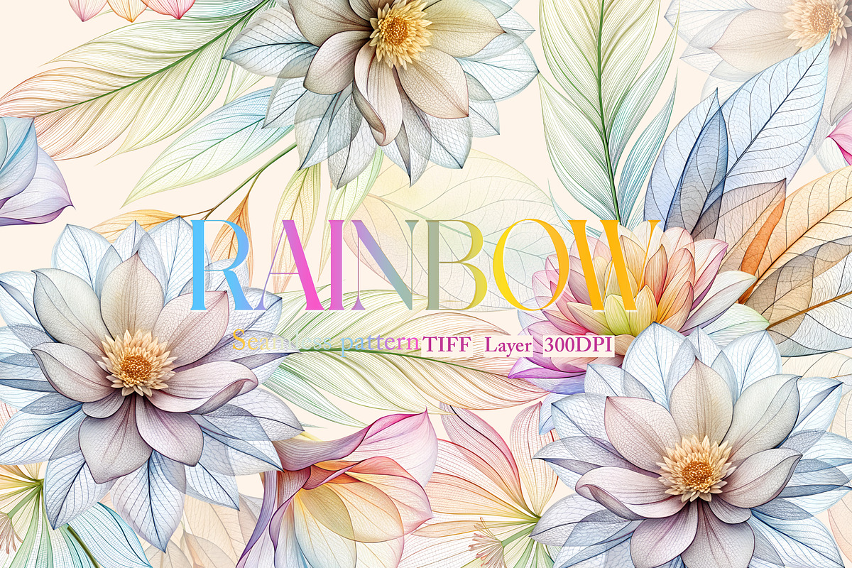 Rainbow Luxury Seamless Pattern, a Pattern Graphic by Fabrivo (Photo 1 of 10)