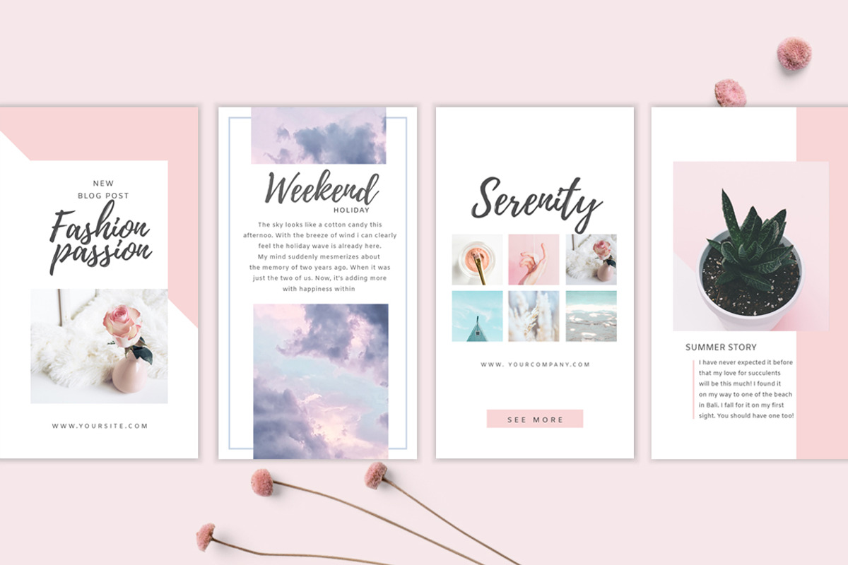 CANVA Female Instagram Pack, a Social Media Template by Eviory