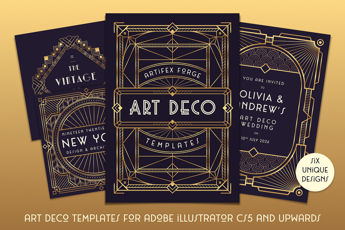Art Deco Templates, a Print Template by The Artifex Forge (Photo 1 of 10)