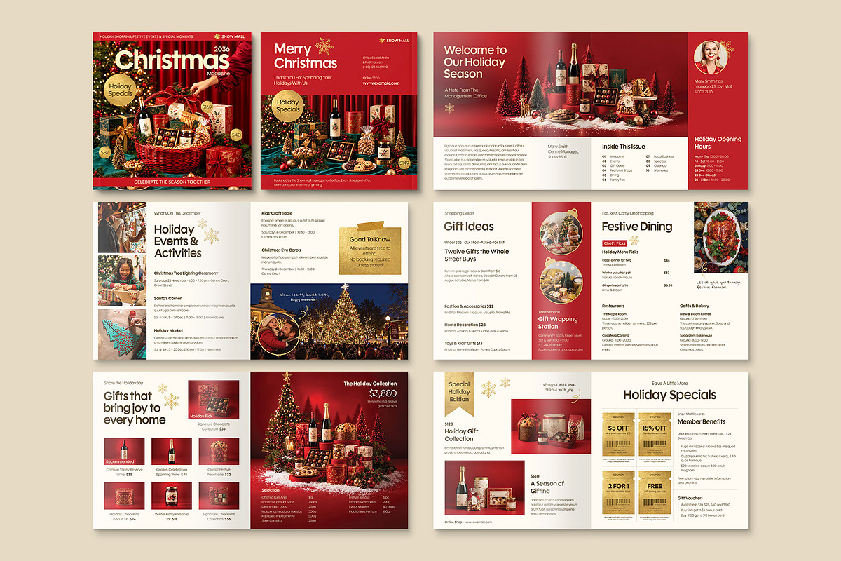 Christmas Magazine Template, a Magazine Template by BrandPacks (Photo 2 of 4)