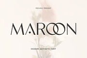 Maroon - Luxury Font, a Sans Serif Font by Umitype (Thumbnail 1 of 10)