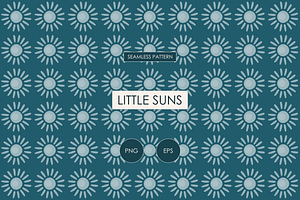 Hand Drawn Suns Seamless Pattern