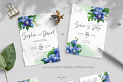 Blue orchid. Wedding invitation set., an Invitation Template by Nebbia (Thumbnail 6 of 6)