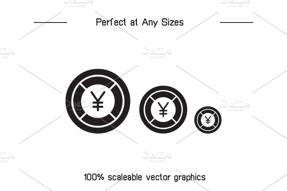 Yuan Money Glyph Icons Set, a Finance Illustration by Designfour (Photo 7 of 7)